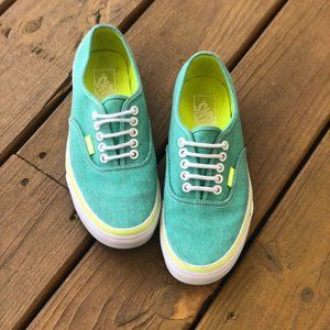 MENS Teal Canvas Vans
